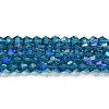 Transparent Electroplate Glass Beads Strands GLAA-F029-4mm-D01-1