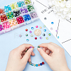 DIY Baking Paint Crackle Glass Beads Stretch Bracelet Making Kits DIY-PH0004-54B-8
