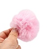 Handmade Faux Rabbit Fur Pom Pom Ball Covered Pendants WOVE-F020-A05-4