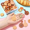 50Pcs 10 Style Resin Imitation Pizza FIND-CJ0004-34-4