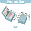 Book Shaped PU Leather Tie Clip Storage Boxes CON-CA0001-034B-2