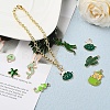 26Pcs 26 Style Light Gold Alloy Enamel Pendants ENAM-YW0001-79-7