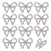 12Pcs 1-Hole Alloy Glass Shank Buttons BUTT-CA0001-35-1