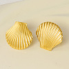 304 Stainless Steel Ocean Shell Beach Ring UR3075-2-3