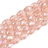 Transparent Electroplate Glass Beads Strands EGLA-N013-T4mm-B29-1