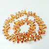 Electroplate Glass Faceted Teardrop Beads Strands EGLA-D014-29-2