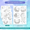 4 Sheets 11.6x8.2 Inch Stick and Stitch Embroidery Patterns DIY-WH0455-085-2