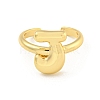 Brass Letter Open Cuff Rings for Women RJEW-G313-01J-G-2