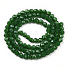 Opaque Solid Glass Bead Strands GLAA-R166-4mm-02A-3