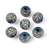 Painted Natural Wood Beads WOOD-T021-53A-03-1