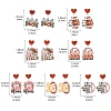 1Pair Leopard Print Heart Mother Sports Acrylic Dangle Stud Earrings EJEW-FS0001-22D-2