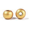 Spray Painted Round Natural Schima Wood Beads WOOD-A018-6mm-01-2