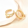 Brass Micro Pave Clear Cubic Zirconia Cuff Earrings EJEW-F370-11G-6