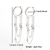 Rhodium Plated 925 Sterling Silver Micro Pave Cubic Zirconia Hoop Earrings RF6914-3