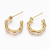 Brass Half Hoop Earrings KK-R117-025-NF-1