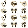 28Pcs 6 Styles Alloy Enamel Pendants FIND-FS0003-22-1