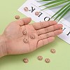 Eco-Friendly 6-Petal Flower Brass Micro Pave Cubic Zirconia Bead Caps ZIRC-M098-01RG-FF-5