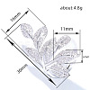 Brass Micro Pave Clear Cubic Zirconia Finger Rings FS-WG77E03-03-3