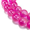 Frosted Transparent Glass Bead Strands GLAA-P065-10mm-11-4