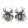 Dual-use Items Alloy Pave Jet Rhinestone Spider Brooch JEWB-C026-07B-AS-1