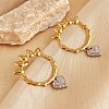 304 Stainless Steel Dangle Stud Earrings EJEW-K296-02GP-07-1