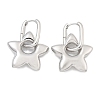 Star Brass Hoop Earrings for Women EJEW-U057-06C-02P-4