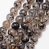 Natural Dragon Veins Agate Bead Strands G-K166-14-8mm-01-1