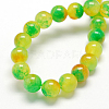 Two Tone Natural White Jade Bead Strands G-R165-8mm-01-2