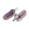 Natural Lepidolite Pointed Pendants X-G-G025-01P-30-2