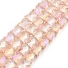AB Color Plated Transparent Glass Beads Strands EGLA-P051-06A-A02-2