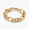 Ion Plating(IP) 304 Stainless Steel Cross Chain Bracelets BJEW-L634-11G-7