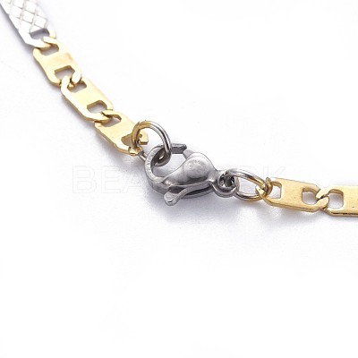 304 Stainless Steel Mariner Link Chain Necklaces NJEW-F261-12GP-1