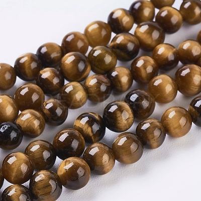 Natural Tiger Eye Beads Strands X-G-G099-4mm-5-1