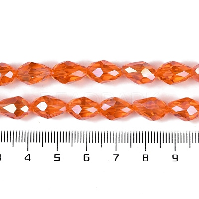 Transparent Electroplate Glass Beads Strands EGLA-N013-T10mm-B09-1