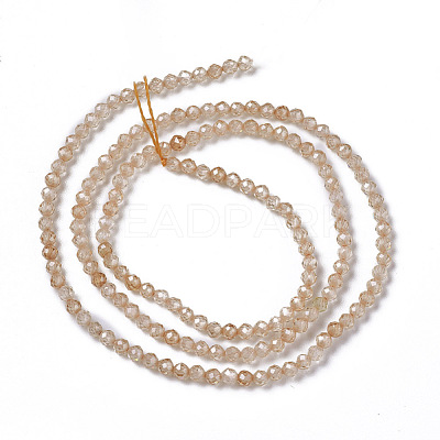 Cubic Zirconia Beads Strands G-F596-48F-3mm-1