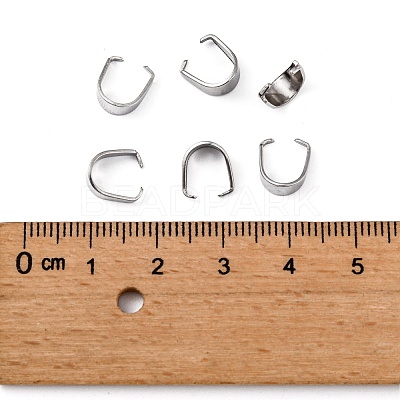 Tarnish Resistant 304 Stainless Steel Snap on Bails STAS-R048-9x7mm-1