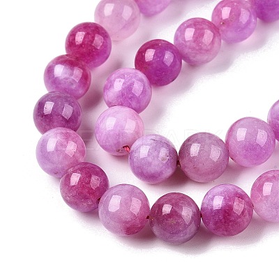 Dyed Natural White Jade Beads Strands G-T138-10mm-210-12-1