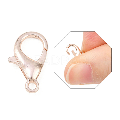 Zinc Alloy Lobster Claw Clasps E102-RG-1