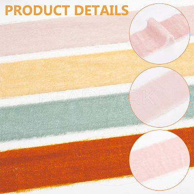 4 Yards 4 Colors Frayed Velvet Ribbon SRIB-WR0001-08A-1