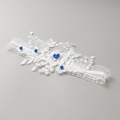 Flower Polyester Garter Leg Ring Sets DIY-WH0888-340A-1