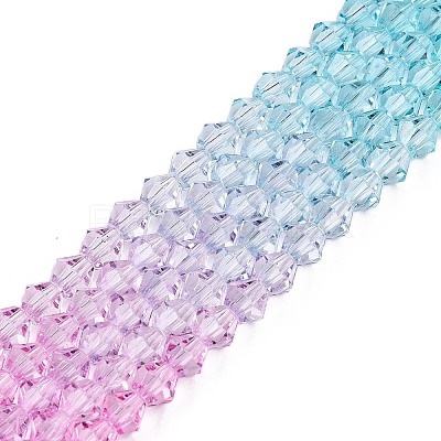 Gradient Color Baking Paint Glass Bead Strands X1-DGLA-A039-T2mm-A05-1