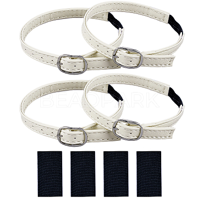 2 Pairs 2 Colors Leather Shoelace Bands FIND-CP0002-69-1