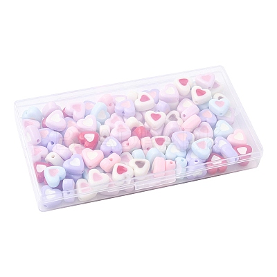 100Pcs Opaque Acrylic Beads OACR-FS0002-48-1