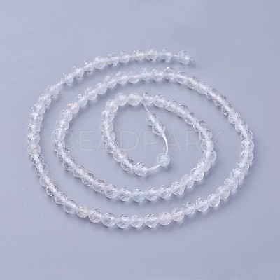 Natural White Topaz Beads Strands G-F619-28-4mm-1