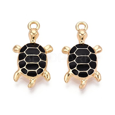 Alloy Enamel Pendants PALLOY-T092-26G-01-1