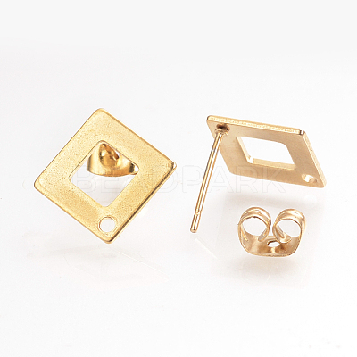 304 Stainless Steel Stud Earring Findings X-STAS-Q223-07-1