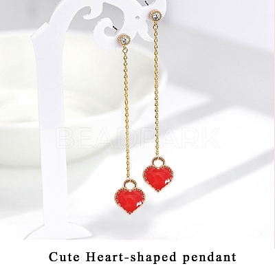 Heart Alloy Enamel Charms ENAM-PH0001-13-1