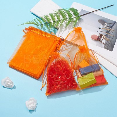 Organza Gift Bags with Drawstring OP-R016-13x18cm-14-1