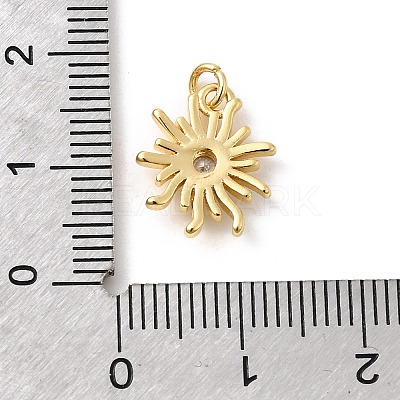 Brass Micro Pave Cubic Zirconia Pendants KK-Z135-05G-02-1