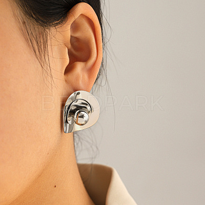 304 Stainless Steel Stud Earrings WGFD6CE-02-1